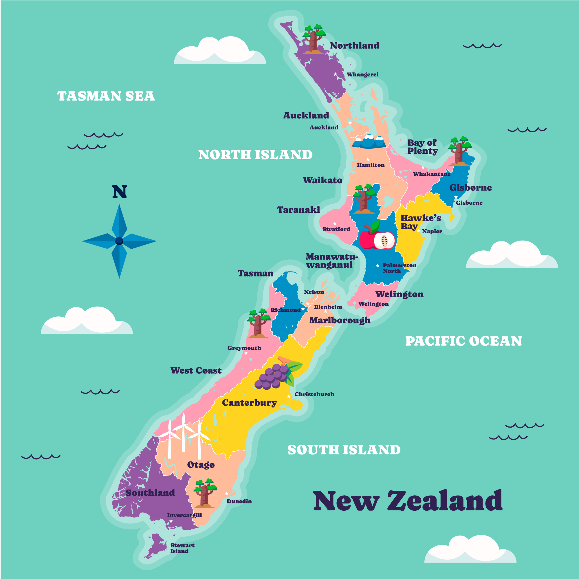 bản đồ New Zealand